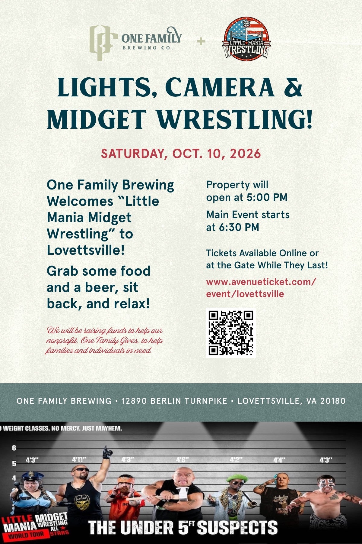 Little Mania Midget Wrestling — event flyer