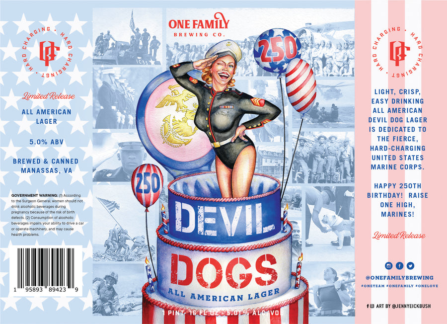 Devil Dog All American Lager - 4PK/16 oz cans