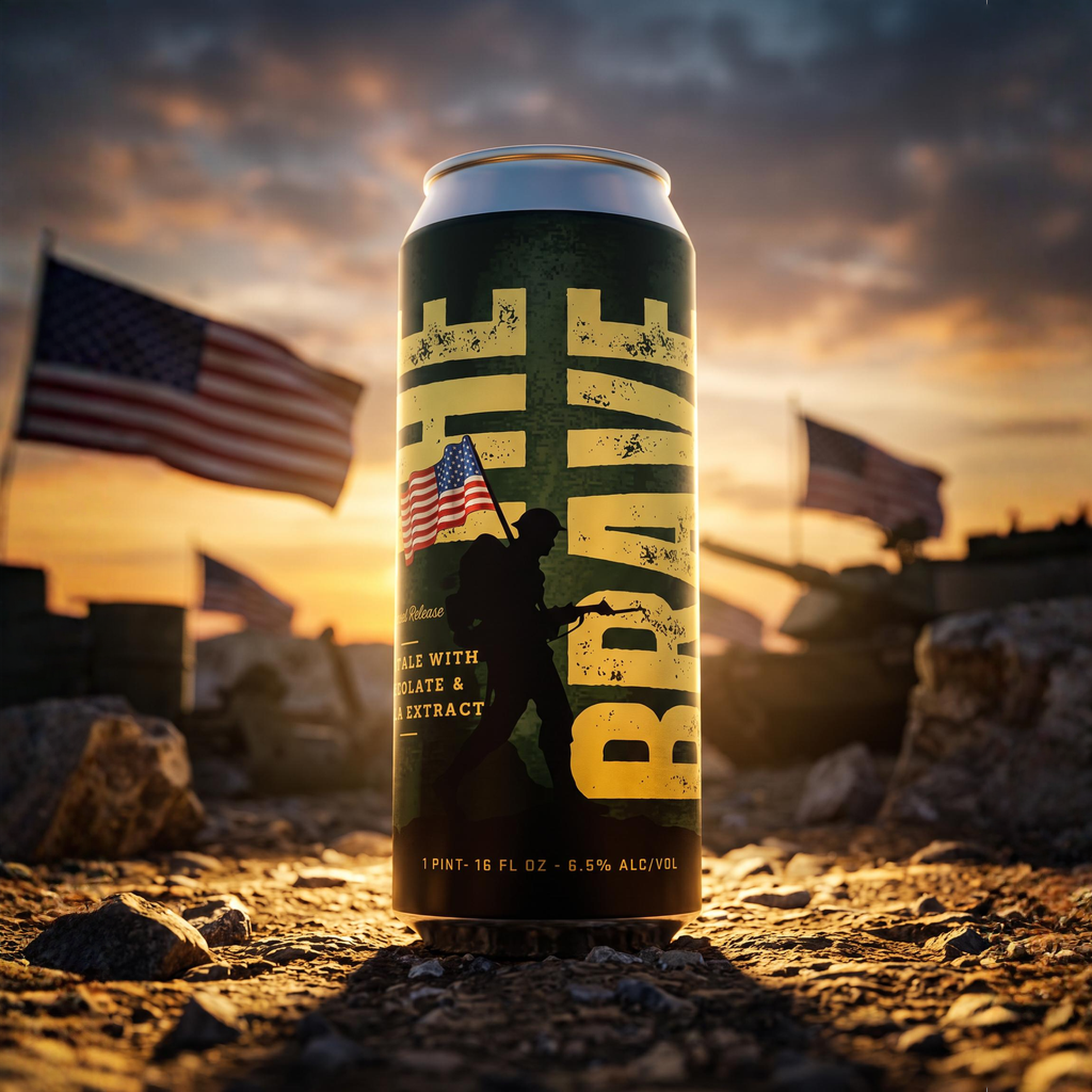 The Brave stout in a patriotic setting