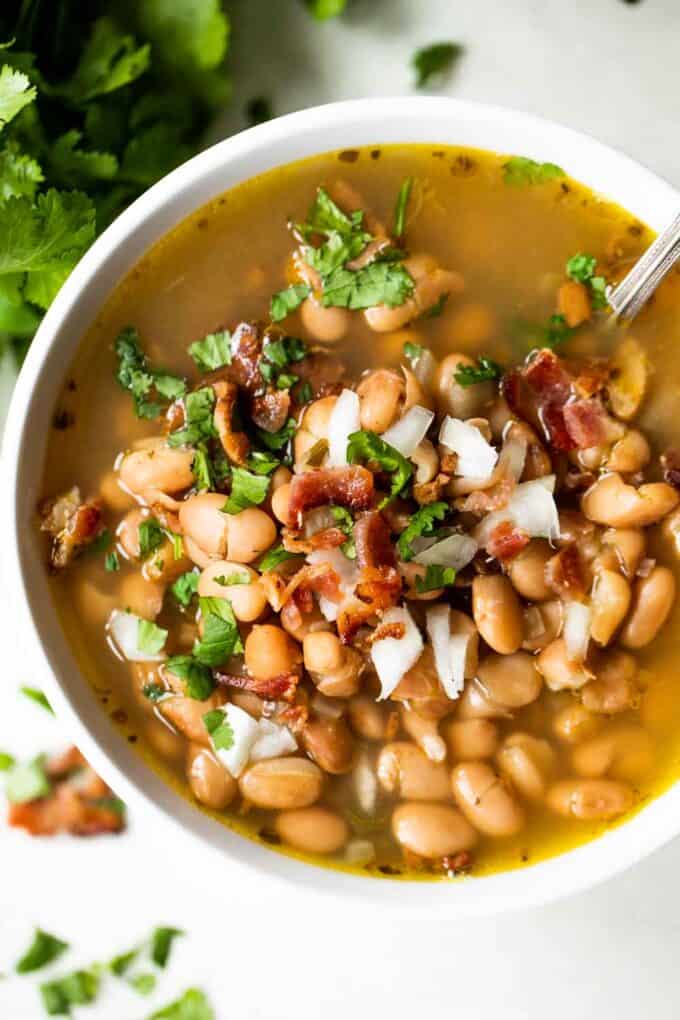 Fresh Side of Homemade Mexican Charro Beans